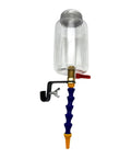 Dust Buster Water Sprayer System for marble brick and tile cutters, transparent container with blue and orange nozzle