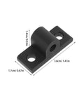 Close-up of 10 Pack Aluminum Profile Corner Brackets For Extrusion Frames Black Mounting Plates Five Millimeter Thick with dimensions