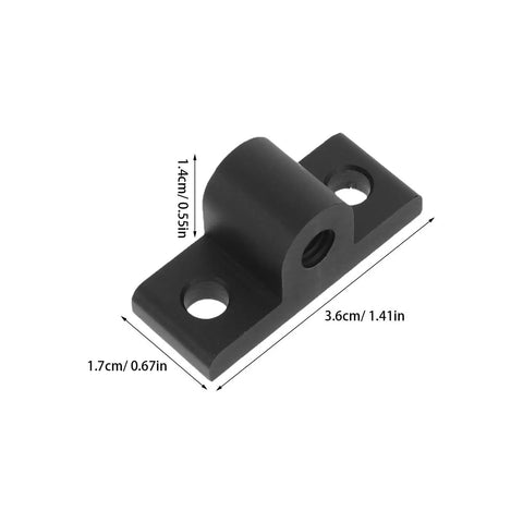 Close-up of 10 Pack Aluminum Profile Corner Brackets For Extrusion Frames Black Mounting Plates Five Millimeter Thick with dimensions