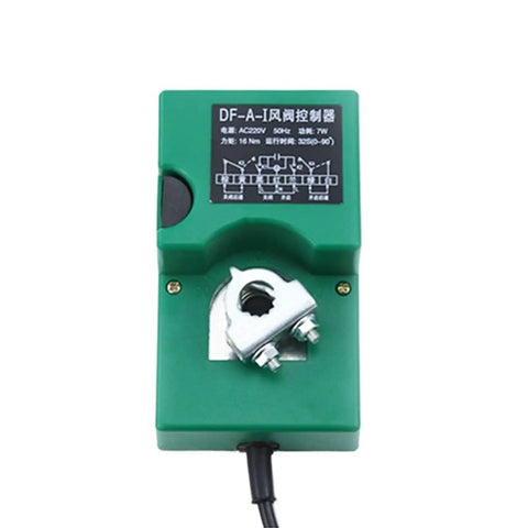 No Sweat Installation Adjustable Air Damper Actuator For Hvac Ventilation Reliable Smooth Electric Drive 220V Or 24V green actuator unit top view with wiring connectors