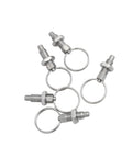 Heavy Hitter M6 Stainless Steel Spring Plungers 5 Pack featuring pull rings against a white background, highlighting durability.
