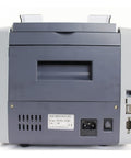 Heavy Duty Money Counter Machine With Ultraviolet And Magnetic Detection For Authenticating Legit Currency And Sorting Mixed Denomination Bills Quick Sync Tech rear view showing ports and power connection.