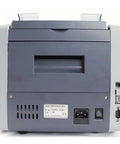 Back view of Heavy Duty Smart Bill Counter Machine With Uv Mg Ir Fake Cash Detector, showing ports and serial number.