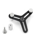Universal piston ring squaring tool, black body with two silver posts; for 2-5 in bores, screw and spacer included.