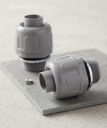 Rock Solid 1/2 Inch NPT Liquid Tight Connector 180 Degree Conduit Elbow Pack Of 2 Heavy Duty Electrical Fitting close-up