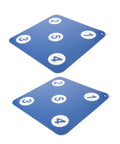 Two Pack Rubber Fencing Targets For Practice And Training, blue dual-sided rubber targets with numbers for versatile use.