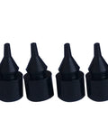 Four black rubber fuel cap filler gas-door bumper stoppers for Chevy GMC trucks and SUVs