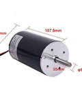 Solid 63mm DC Gear Motor With 24 Volt Ball Bearing Speed Regulated For Robots, Smart Automation Jobs, And Heavy Duty Projects Using 8mm Shaft, showing dimensions.
