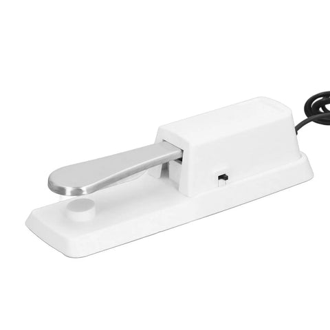 Universal Sustain Pedal For Keyboard And MIDI Digital Pianos White Color Compatible With Most USB MIDI Keyboards Plug And Play Setup