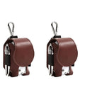 Two Premium Leather Golf Ball Pouch With Tee Holder Mini Pocket Belt Bag Clip On Waist Storage Hand Stitched Leather Accessory