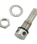 316 Stainless Steel Gas Tank Vent Cowl With Mounting Gasket And Hardware For Marine Boats And Yachts, parts laid out.