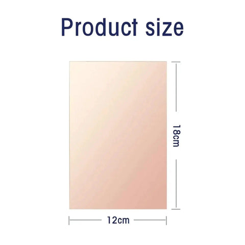 Diagram of Two Pack Single Sided Copper Clad Laminate PCB Boards 12 By 18 Cm Copper Plated Universal Circuit Prototype Board For Etching DIY PCBs Kit Great For Hobbyists Makers And Tinkerers, showing dimensions of 12 cm by 18 cm.
