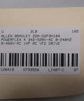PowerFlex 4 VFD Motor Drive 0 to 460V AC, 0 to 240Hz, 1HP Variable Frequency Drive for Motors, 22A-D2P3N104 Control Module label