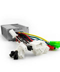 Plug And Play Slick Design 24V 36V 48V 350W Brushless Hub Motor Controller Square Wave Driver with multi-colored wires.