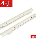 Heavy Duty Side Mount Ball Bearing Drawer Slides 14 Inch Pair Smooth As Silk Cabinet Tracks, white finish, 35 cm length.