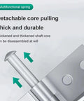 Close-up of Two-Pack 4-Inch Automatic Self-Closing Door Hinges showing detachable core and silver finish.