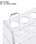 Acrylic Test Tube Rack With 6 Wells For 10ml Centrifuge Tubes Clear Lab Organizer Space Saving Holder For Easy Transport And Handy Storage In The Lab For Daily Use.