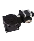 Electric Rotary Stage With Worm Gear For Precision Rotation, Optical Rotating Platform, with outer scale ring and connectors visible