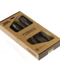 Rock Solid Mortise Chisel Set For Fine Woodworking And Shop Projects Featuring Tapered Cr Mn Steel Blades in packaging.