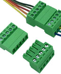 5-Pin 300V 8A KF2EDGK Pluggable Screw Terminal Block Connector, 3.5mm pitch, green, for 28-16 AWG no-solder wiring, DIY electronics