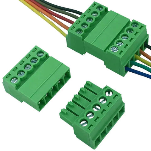 5-Pin 300V 8A KF2EDGK Pluggable Screw Terminal Block Connector, 3.5mm pitch, green, for 28-16 AWG no-solder wiring, DIY electronics