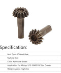 2 Pack Beefy Iron Bevel Gears For 1/10 Scale RC Crawler, Tough Replacement Parts For Off Road RC Cars, High Precision