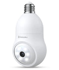 2K Light Bulb Security Camera Wireless Outdoor Bulb Cam For Home Security, smart design with lens and E27 socket base