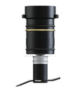Commercial Food Processor Blade Assembly OEM Replacement Part With Liquid Conversion Card, durable steel, side view.