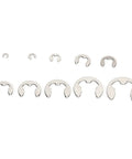 120 Piece External E Clip Circlip Retaining Ring Set Stainless Steel For Quick Fixes And DIY Projects One Point Five Mm To Ten Mm Range