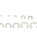 120Pcs E Clip Ring Set 1.5mm To 10mm Stainless Steel External Retaining Rings Circlip Assortment For Indoor Outdoor Use Rustproof Burr Free Surface Handy Clip Kit For Quick Fixes arranged by size