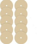 Set of ten beige circular inhalation valve discs with central holes for 6200/6800/6000 series respirators