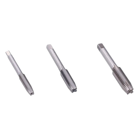 Premium 8-Piece Tap And Die Set Made With Tough Alloy Steel For Clean Metric Threading On Pipes And Hard Metals Like Aluminum And Carbon Steel Without Damage Or Stripping Includes Wrench And Seven Taps, three alloy steel metric taps
