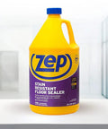 Heavy Duty Stain Resistant Floor Sealer One Gallon Clear Gloss Coating for Concrete Tile Vinyl And Rubber on white background.