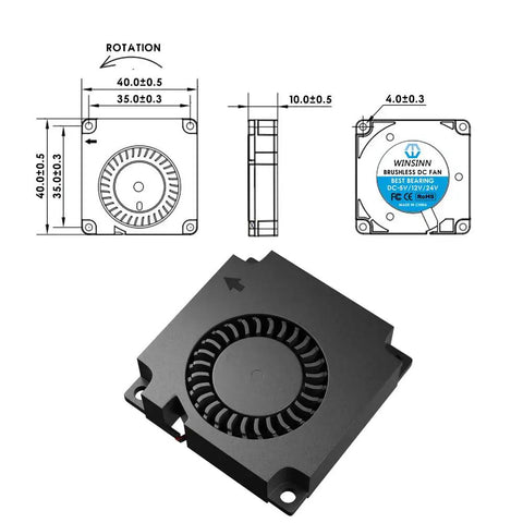 Silent Running 40mm Blower Fan 12V For 3D Printer Extruder Hotend Cooling 4010 Dual Ball Bearing Micro Airflow Pack Of 2 Goes Hard Without Missing A Beat
