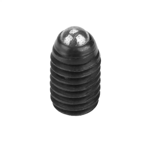 Single carbon steel plunger from 10 Piece M5 Ball Plunger Set With Hex Socket Spring Plungers, M5x8 threaded for machinery use.