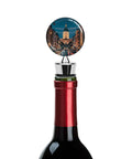 Premium Leakproof Vacuum Wine Pump Stopper And Reusable Bottle Sealer Crafted With Zinc Alloy on a red wine bottle.