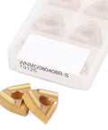Super Tough Indexable Carbide Lathe Tool Set 10pcs WNMG080408R-S T9125, showing two carbide inserts in packaging.