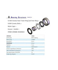 Bearing structure diagram of Pro Grade 608 2RS Hybrid Ceramic Bearings With Abec 7 Precision 8X22X7MM for skateboards.
