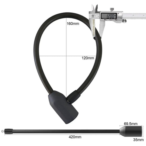 Bluetooth Biometric Cable Lock With App Unlock For Bike And Home Security Fingerprint Lock Waterproof 42cm Cable