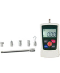Digital Push Pull Force Gauge 110 Lb 50 Kg 500 N Budget Friendly Portable Grip Strength Tester For Tension And Compression Testing With High Resolution Display And Fast Sampling Easy To Use, with display and attachments