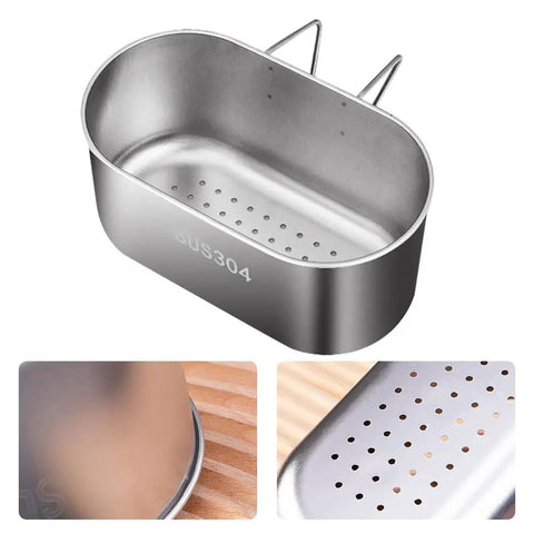 Super Solid Stainless Steel Hanging Sink Strainer Basket That Makes Catching Food Scraps Absolute No Sweat For Kitchen Drains Filters Gunk And Washes Produce Dead Simple Silver Finish