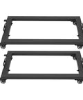 Two Pack Heavy Duty Furniture Movers Dolly With Wheels 330 Lb Capacity Built To Roll Easy For Moving Sofas Couches Beds And Appliances Rugged Iron Frame With Smooth Rolling Wheels For Home Or Shop Use, two black steel dollies