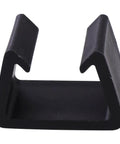 Close-up of single black plastic sofa clip from 4 Pack Black Plastic Sofa Clips For Sectional Couches And Furniture Connectors, Easy To Install