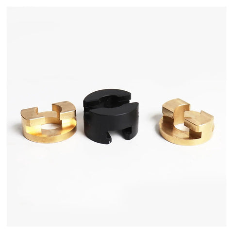 Check Out This Cool 3-pack V Core 3.1 Z Axis Coupler Set For Smooth Lead Screw Decoupling On Oldham Flexible Shafts Perfect Upgrade For Your 3D Printer Build Today. Brass and black 3D printer Z axis couplers