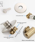 Brushed Nickel Shower Faucet Set With Rainfall System Wall Mounted Eight Inch Shower Head And Handle Single Function Trim Kit components