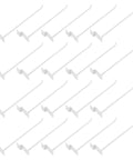 Heavy Duty Slat Wall Hooks Set With 7.48 Inch Rods, 4mm Thick Iron Hooks, 20 Pieces, Burr Free Polished Finish, Flexible Sliding Wall Hangers