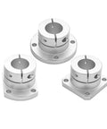 Slick Compact Flanged Mount Linear Motion Shaft Support Bushing For Slit Precision 6 8 10 12 Mm in silver material.