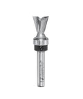 Heavy Duty Dovetail Router Bit With Premium Ball Bearing Guide, 1/2 inch cut diameter, carbide construction for seamless wood joints.