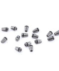 15 Piece ER11 Collet Set for CNC Milling and Engraving Spring Steel Workholding Chuck, sizes 1mm to 7mm, scattered view