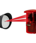 Enforcer Polarized Reflective Beam Sensor With 33 Foot Range For Indoor And Outdoor Use Weatherproof Housing With Condensation Resistant Design Detects Shiny Metal Objects Like Chrome Bumpers And Other Reflective Surfaces Comes With Mounting Gear. red sensor and reflector